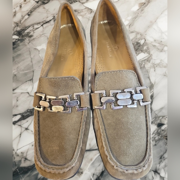 Cole Haan olive suede loafer - Picture 2 of 2